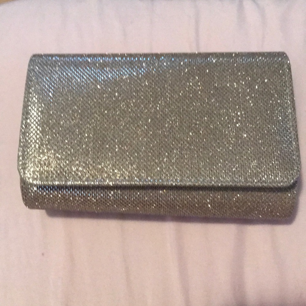 Small Gold Metallic Clutch